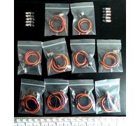 Portalampada Con 6v. E5 / L. E.S.Lampadina- Con Delle Fili - Pack Di 10