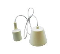Portalampada con cavo da 1 m e fiore E27 in silicone color avorio. Ideale per dare un tocco elegante e moderno ai tuoi spazi, combinando funzionalità e design estetico.