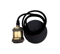 Portalampada con cavo in chic nero. Un elemento che dona eleganza al tuo ambiente, combinando stile e funzionalità, perfetto per illuminare qualsiasi spazio con una distinzione.