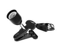 Portalampada con Morsetto E27 - Lampada Clip Orientabile con Interruttore e Cavo 1,4 m (Max 60W)