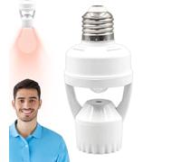 Portalampada con sensore di movimento a vite, presa per luce con sensore di movimento - Portalampada E27 - Adattatore per lampadina, controllo automatico della luce di accensione/spegnimento per ripos