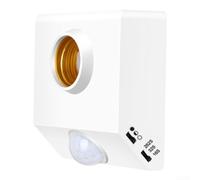 Portalampada con sensore di movimento E27, 100 W, sensore PIR