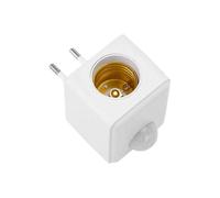 Portalampada con spina E27 UE, attacco base AC110-240V, montaggio a parete, LED, sensore a infrarossi,