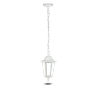 V-TAC Lampadario LED da Giardino a Sospensione in Alluminio con Portalampada E27(Max 60W) Colore Bianco Opaco IP44