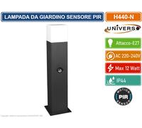 PORTALAMPADA DA GIARDINO CON FISSAGGIO ATERRA PER LAMPADINE E27 SENSORE MOVIMENT