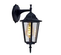 V-TAC Lampada LED da Muro a Lanterna con Portalampada E27 (Max 60W) Attacco verso il basso Colore Nero IP44