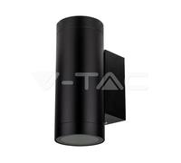 PORTALAMPADA DA MURO CON DOPPIO ATTACCO GU10 APPLIQUE IP54 COLORE NERO - SKU 297