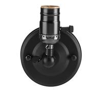 Portalampada da parete vintage E27 con interruttore per uso domestico e decorazione 220V(Nero)