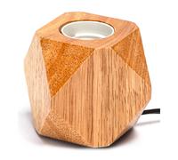 Portalampada da tavolo Rombo in legno E27 80×80 mm Aigostar