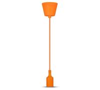 Portalampada Decorativo Pendente 1Mt in Silicone Attacco E27, Arancione