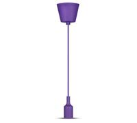 Portalampada Decorativo Pendente 1Mt in Silicone Attacco E27, Viola