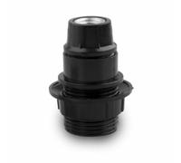 Portalampada E-14 nero 2A, attacco semplice, adatto per lampadine LED e alogene, ideale per lampade da tavolo e da terra.