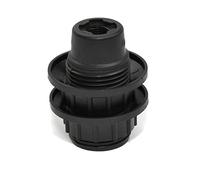 PORTALAMPADA E 14 NERO FILETTATO + 2 GHIERE IN BAKELITE ATTACCO PICCOLO