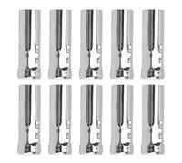 Portalampada E14 in Metallo 10 Pezzi, Supporto Candela Lampadario 25x80mm, Accessori Illuminazione Ferro Cromato per Sospensione e Applique Decorativa