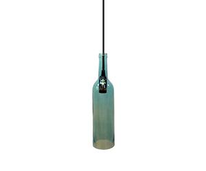 PORTALAMPADA E14 PENDENTE VETRO BOTTIGLIA BLU VT-7558-LED3768 V-TAC