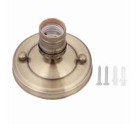 Portalampada E26 E27, base per lampada da soffitto/parete industriale vintage, portalampada a sospensione, portalampada percucina, base per lampada da tavolo piccola fattoria (Antique Brass Color)