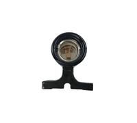Portalampada E27 ceramica con base nero E27-L-NERO-P