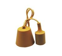 Portalampada E27 con elegante cavo in silicone dorato da 1 metro. Ideale per lampade a sospensione, aggiunge un tocco moderno al tuo spazio e fornisce un'eccezionale illuminazione d'accento.