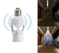PORTALAMPADA E27 CON SENSORE RILEVA MOVIMENTO RILEVATORE 360° [EEK: A+++]