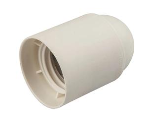 Portalampada E27 corpo liscio bianco Bianco
