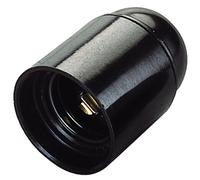 Portalampada E27 corpo liscio nero Nero