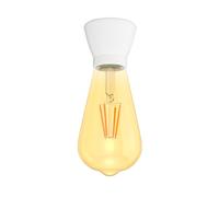 Portalampada E27 in porcellana MINZ round white incl. lampada E27 retro oro