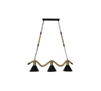 PORTALAMPADA E27 LAMPADARIO DA SOFFITTO IN CORDA VINTAGE 3PORTA LAMPADA PENDENTE [EEK: A]
