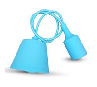 PORTALAMPADA E27 PENDENTE AZZURRO VT-7228-LED3482 V-TAC