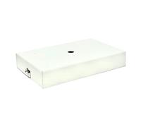 Portalampada E27/Rosone in Metallo Rettangolare. Colori: Bianco, Nero e Rusty (ROSONE 1 FORO 148MM BIANCO)