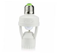Portalampada E27 Sensore Infrarossi per Lampadina Bianco