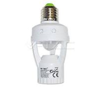V-Tac VT-8005 Portalampada Adattatore con Sensore di Movimento per Lampadine E27 - SKU 4982