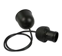 Portalampada Filettato Cavo 80cm Attacco Edison E27 Ecova - Colore: Nero, CONFEZIONE: 1 pz.