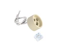 Portalampada GU10 in ceramica bianca, ideale per un'illuminazione elegante e versatile in qualsiasi spazio.