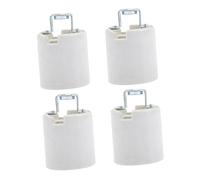 Portalampada in Ceramica E26 Beige, 4 Pezzi, Installazione Semplice | Uso Industriale e Moderno, Resistente alle Crepe, Adatto a Tavolo e Applique, Accessorio Professionale
