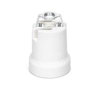 Portalampada in ceramica E27 in elegante colore bianco, ideali per dare un tocco moderno e sofisticato ai tuoi spazi qualsiasi tipo di lampadina a LED o a incandescenza.