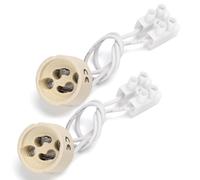 Portalampada in ceramica GU10 bianco (2 pz.)