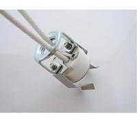 Portalampada in ceramica personalizzato G4 G5.3 G6.35 con filo resistente alle alte temperature con clip staffa MR11 MR16 alogena