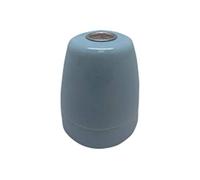 Portalampada in ceramica vintage E27 blu: design retrò, materiale resistente, ideale per illuminazione decorativa e ambiente in vari spazi.