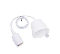 Portalampada in plastica E27, con cavo da 2 x 0,75 mm² e 1 m di lunghezza, in elegante colore bianco. Ideale per i tuoi progetti di illuminazione. Versatilità e funzionalità in uno.