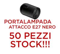 Portalampada in PVC nero per lampadina E27 confezione 50 PEZZI STOCK [EEK: A++]