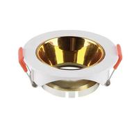 PORTALAMPADA INCASSO SPOT GU10 ROTONDO BIANCO+ORO VT-931-LED6648 V-TAC