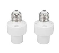 Portalampada Intelligente E27 con Controllo Vocale, Set da 2, Adattatore per Lampadine LED, CFL, Fluorescenti e Alogene, 40W