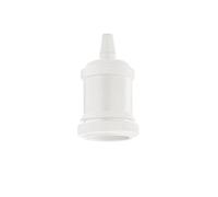 PORTALAMPADA E27 Ø 50 x H 80 mm IN METALLO BIANCO