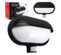 Portalampada Parete Rilevatore Movimento Sensore PIR Colore Nero Maclean