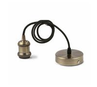 portalampada pendente soffitto metallo vintage bronzo E27 bronzo