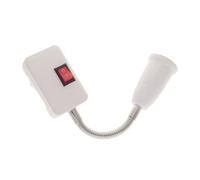 Portalampada Portatile E27 con Interruttore, Base LED per Lampade | Pbt, Rame e Acciaio Inox, 360° Pieghevole, Attacco Standard Internazionale, Uso per Bar e Applique