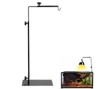 Portalampada rettile per gabbia habitat, supporto per lampade di calore rettili, altezza regolabile, 38-64 cm, larghezza 20-30 cm, supporto per lampada di calore per tartarughe, ragno, geco, lucertole