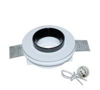 PORTALAMPADA SPOT INCASSO TONDA IN GESSO GHIERA NERA VT-866-LED3145 V-TAC
