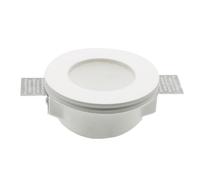 PORTALAMPADA SPOT INCASSO TONDO IN GESSO CON VETRO VT-801-LED3692 V-TAC