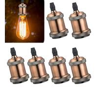 Portalampada vintage E27, attacco lampadina: WIYETY, 6 pezzi, portalampada Edison vintage, portalampada in alluminio di alta qualità, adattatore a sospensione per plafoniere, lampada da parete, colore
